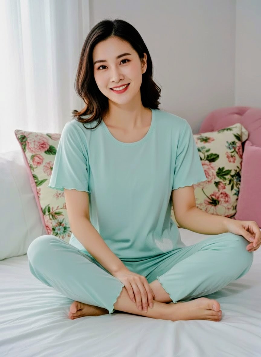 Kalp Kısa Kol Pijama Takımı